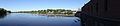 A panorama of Pawtucket Falls and the Pawtucket Gatehouse. Located near the southeast end of the O'Donnell Bridge in Lowell, Massachusetts.