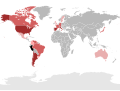 Map of the Peruvian Diaspora in the World