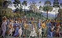 Το ταξίδι του Μωυσή για την περιτομή του δεύτερου γιου του, νωπογραφία, 1482, Ρώμη, Καπέλα Σιξτίνα