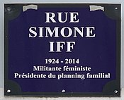 Plaque Rue Simone Iff - Paris XII (FR75) - 2021-05-26 - 1.jpg
