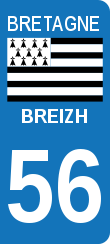 Territoriale identificatie van Morbihan (56)