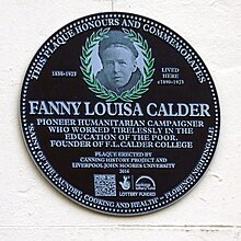 Plaque in Canning Street, Liverpool