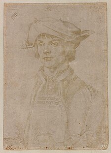 Portrét Lucase van Leyden, kresba Albrechta Dürera (1521)