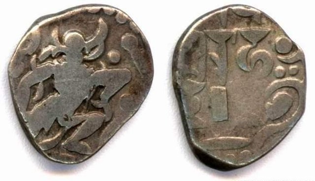 Gurjara-Pratihara coinage of Mihira Bhoja, King of Kanauj.