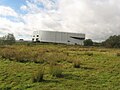 Derby Arena, under construction, viewed from within The Sanctuary Local Nature Reserve, October 2013