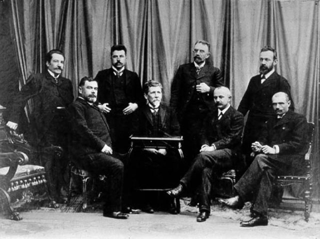 First professors of the University of Belgrade (1905).