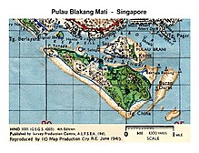 Pulau Belakang Mati map, 1945 Pulau Blakang Mati 1945 map.jpg