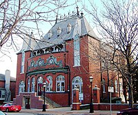 The Progress Club, a Jewish gentlemen's club, was founded in 1881 on Quality Hill, where it remained until 1928; today, the building houses the local YMCA Quality Hill YMCA Kansas City MO.jpg