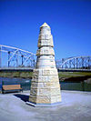 Flood memorial Redrivergrandforkscairn.jpg