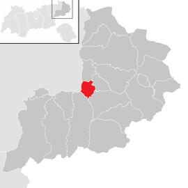 Poloha obce Reith bei Kitzbühel v okrese Kitzbühel (klikacia mapa)