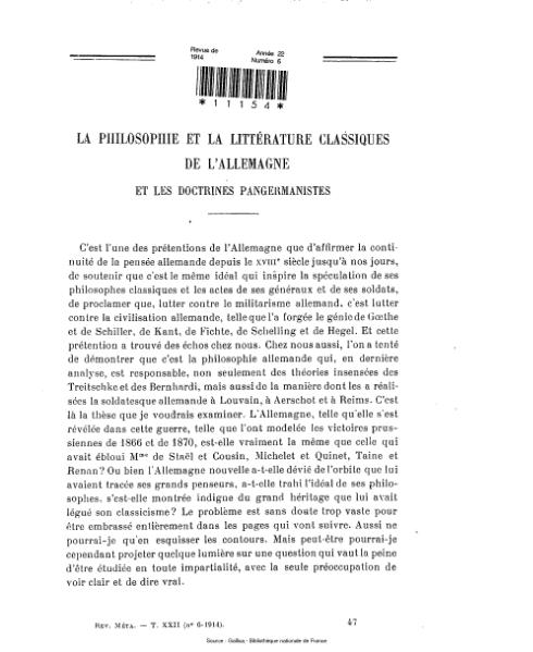 File:Revue de métaphysique et de morale, numéro 6, 1914.djvu