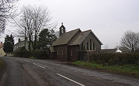 Road and Church at Princes Gate, Lampeter Velfrey - geograph.org.uk - 47749.jpg