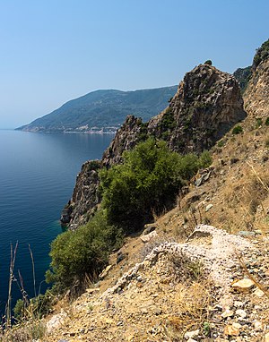 cliff in Euboea