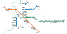 Map of Rome Metro Roma - mappa metropolitana 2021 (schematica).svg