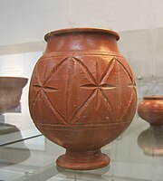 Central Gaulish samian vessel with 'cut-glass' decoration