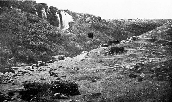 Cascade falling over the edge of the Hauran into the Yarmuk Valley