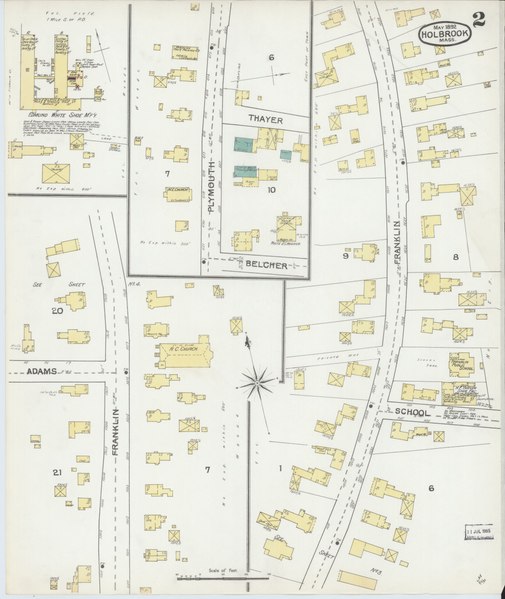 File:Sanborn Fire Insurance Map from Holbrook, Norfolk County, Massachusetts. LOC sanborn03748 002-2.tif