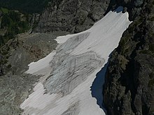 Sarvent Glacier, Cowlitz Chimneys. Sarvent Glacier 23012.JPG