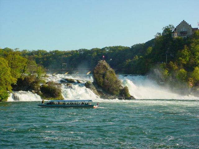 The Rhine Falls at Neuhausen am Rheinfall