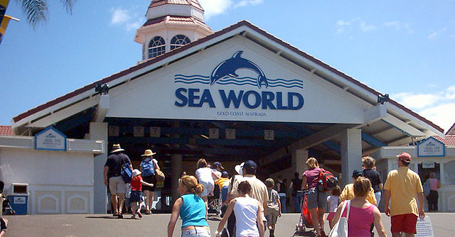 The entrance to Sea World