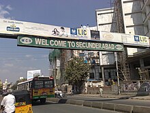 Road sign by MCH Secunderabad Welcome Sign.jpg