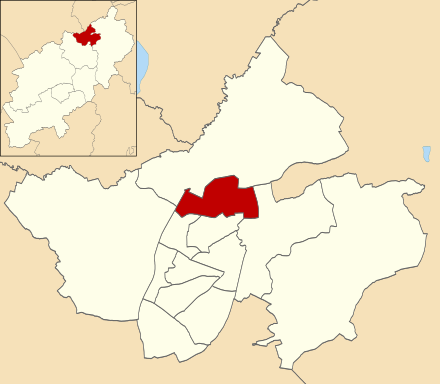Location of Shire Lodge ward