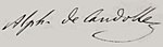 Firma de Alfonso de Candolle