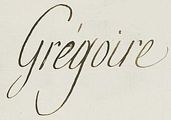 Henri Grégoires signatur