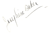 signature de Joséphine Baker