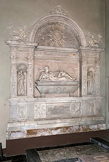 Silvio Cosini, sepolcro del beato Raffaele Maffei, 1522, con statue di stagio stagi 02.jpg