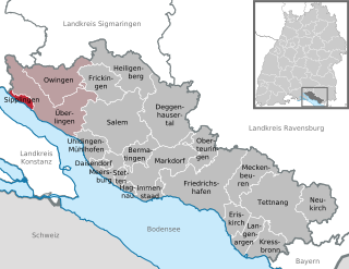 Elhelyezkedése Baden-Württemberg térképén