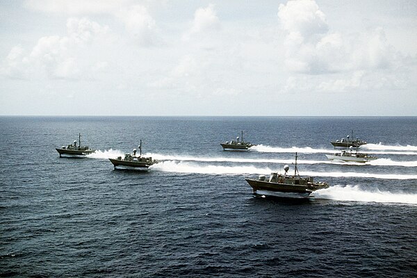 All six members of the Pegasus class of armed hydrofoils