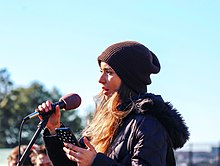 Kianni speaking at the Black Friday climate strike in 2019 Sophia Kianni speaking at the Black Friday strike.jpg