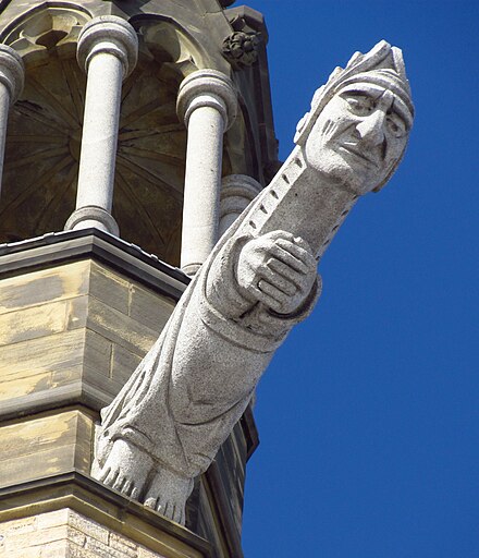 One of the grotesques on the PEACE TOWER. THAT'S NOT PEACEFUL!!!
