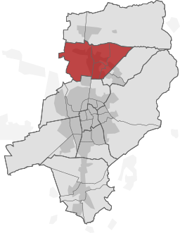 Darmstadt-Arheilgens läge i Darmstadt