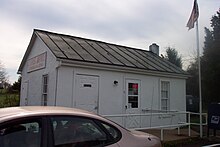 The Stevensburg Post office, at about 10 by 15 feet, is one of the smallest post offices in America. Stevensburg Post Office.JPG