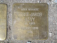Stolperstein Ernst-Jakob Levy, 1, Oberdorfstraße 49, Nierstein, Landkreis Mainz-Bingen.jpg