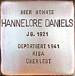 Stolperstein für Hannelore Daniels (Issumer Straße 7)