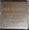 Stolperstein Marckmannstrasse 135 (myrdet her) i Hamburg-Rothenburgsort.JPG