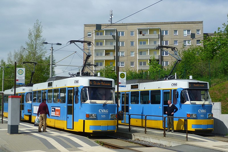 File:Straßenbahn Chemnitz, Endhaltestelle Hutholz.jpg