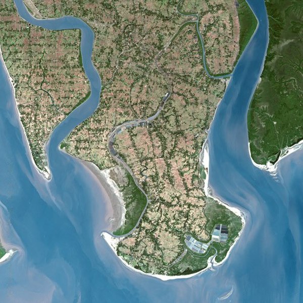 SPOT satellite image of Sundarbans, released by CNES
