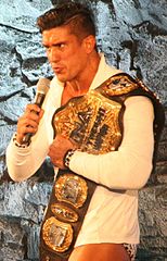 Ethan Carter III with the third title belt design (2011–2017)