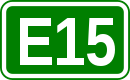Zeichen der Europastraße 15