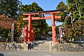 Sarong torii sa tangkaan nin Santuaryo Tatsuta, sarong santuaryong sintoista sa Sangō, Nara