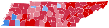 Résultats de l'élection présidentielle du Tennessee 2008.svg