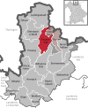 Lage der Gemeinde Teuschnitz im Landkreis Kronach