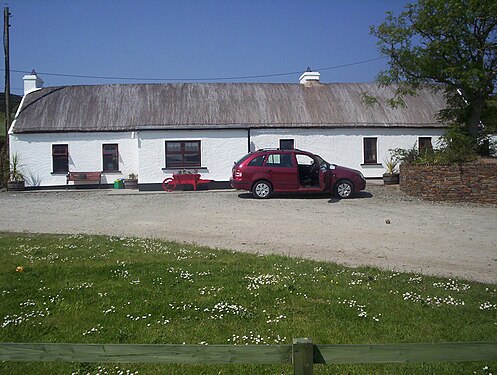 an old thatched cottage in Donegal, Ireland