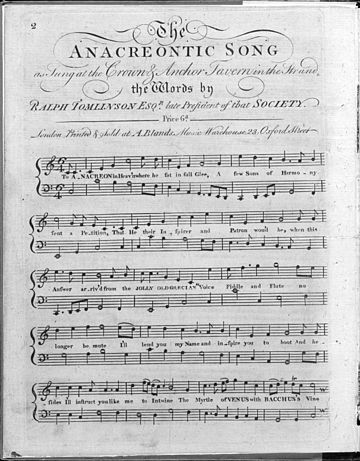 The Anacreontic Song