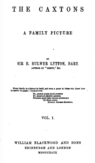 <i>The Caxtons</i> Book by Edward Bulwer-Lytton