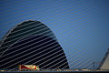 The City of Arts and Sciences complex by Santiago Calatrava and Félix Candela. Valencia, Spain, Southwestern Europe. September 28, 2014.